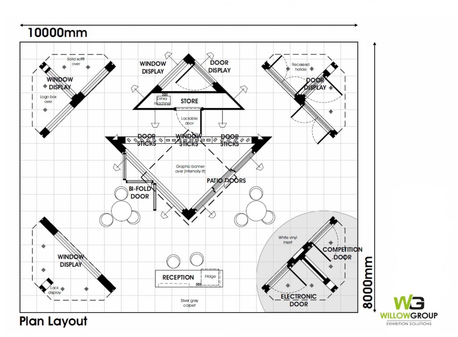 Client Carl F Group Willow Stands Bespoke Exhibition Carl F Group Exhibition Stand Plan Layout