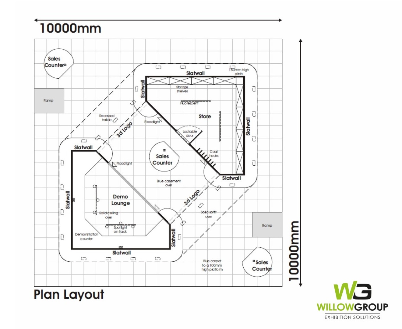 Client Kondor Willow Stands Bespoke Exhibition Kondor Exhibition Stand Plan Layout
